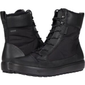 Ecco Soft Tred 7 Lace Up Black Boot SIZE US 6-6.5 (EU 37)